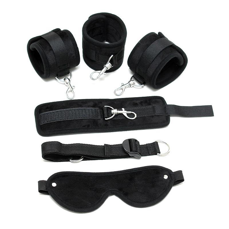 BONDAGE PLAY - ATADURAS CON MÁSCARA AJUSTABLE COLOR NEGRO