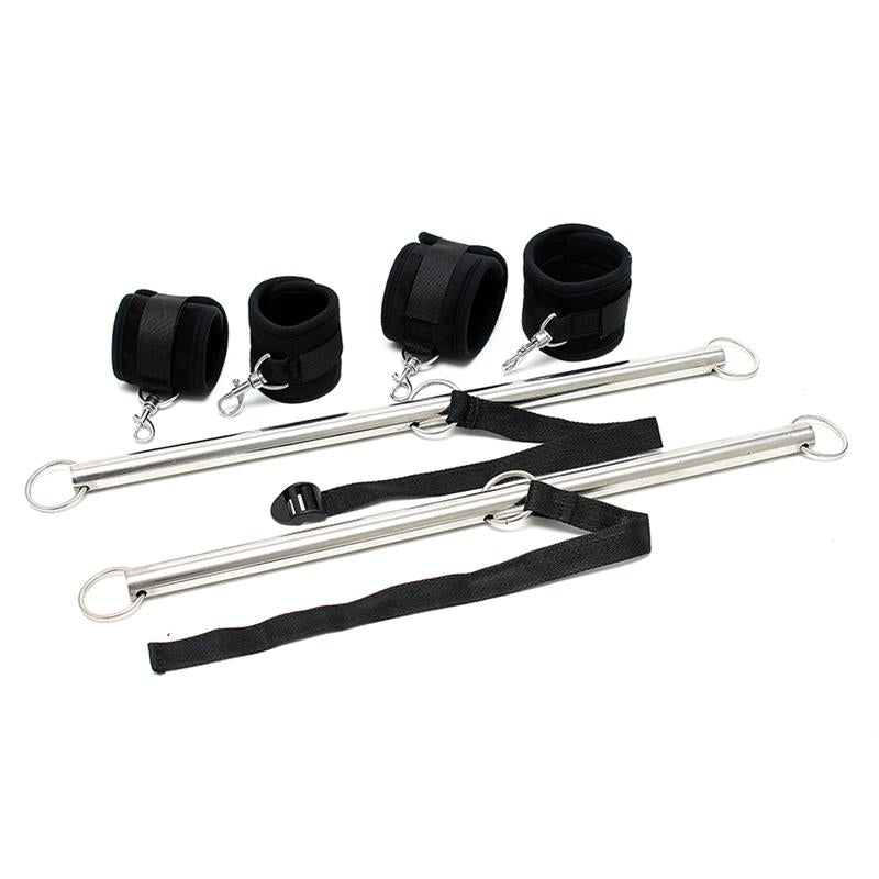 BONDAGE PLAY - BARRAS AJUSTABLES PARA BRAZOS Y PIERNAS COLOR NEGRO