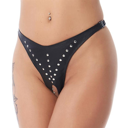 BONDAGE PLAY - BRAGUITAS ABIERTAS CON TACHUELAS TALLA ÚNICA
