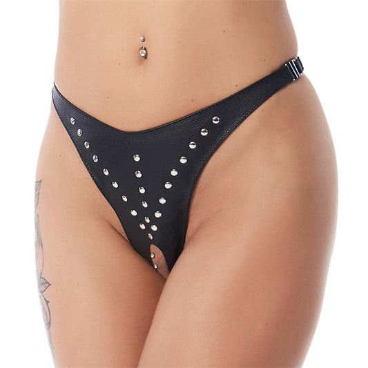 BONDAGE PLAY - BRAGUITAS ABIERTAS CON TACHUELAS TALLA ÚNICA