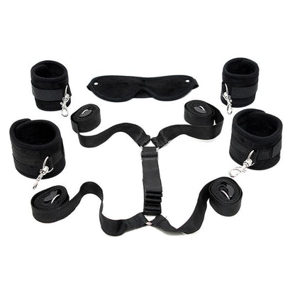 BONDAGE PLAY - CORREAS DE SUPRESIÓN PARA LA CAMA NEGRO
