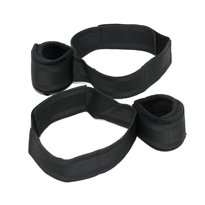 BONDAGE PLAY - ESPOSAS DE MUSLOS Y MANOS AJUSTABLES NEGRO