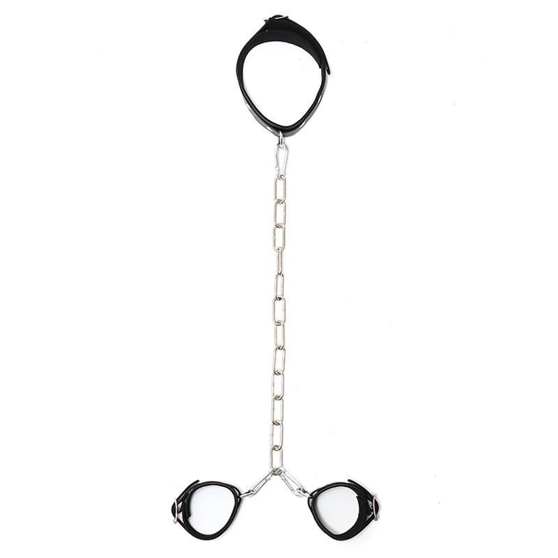 BONDAGE PLAY - COLLAR CON ESPOSAS CADENA AJUSTABLES