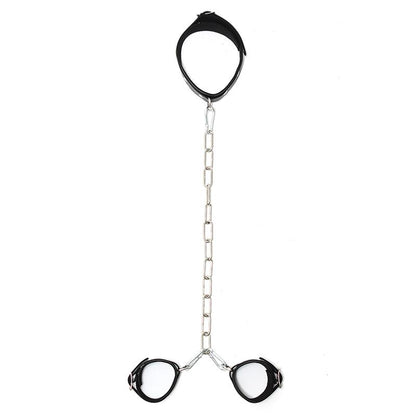 BONDAGE PLAY - COLLAR CON ESPOSAS CADENA AJUSTABLES