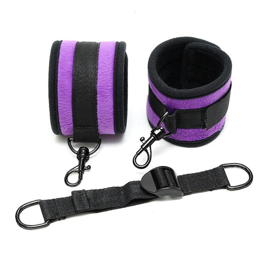 BONDAGE PLAY - ESPOSAS PARA PIES CORREA ELÁSTICA PÚRPURA