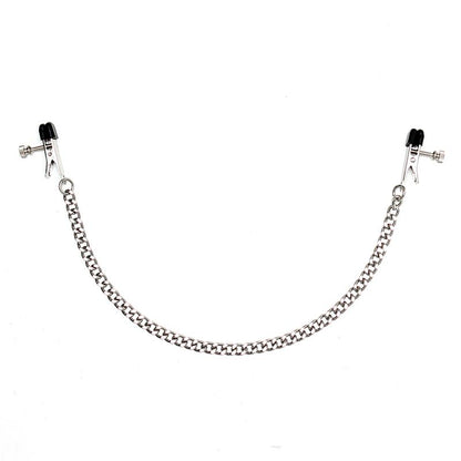 BONDAGE PLAY - PINZAS PEZONES CON CADENA METAL AJUSTABLES