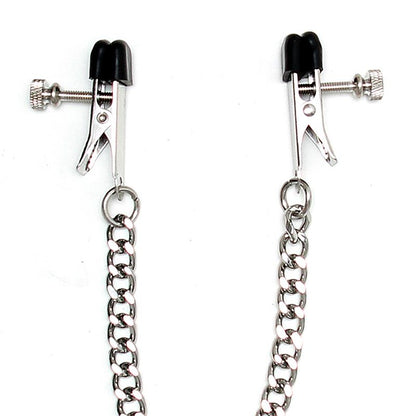 BONDAGE PLAY - PINZAS PEZONES CON CADENA METAL AJUSTABLES