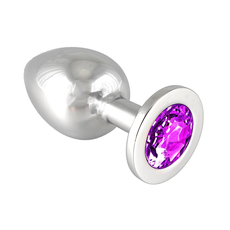 BONDAGE PLAY - PLUG METAL MORADO 9,7 CM