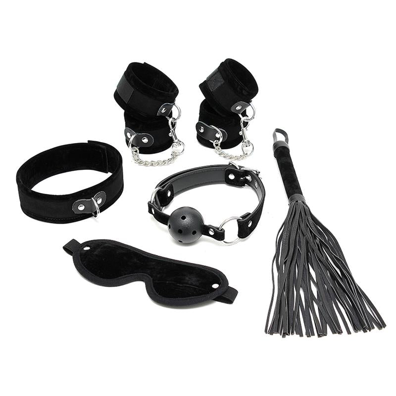 BONDAGE PLAY - SET DE BONDAGE 6 PIEZAS NEGRO