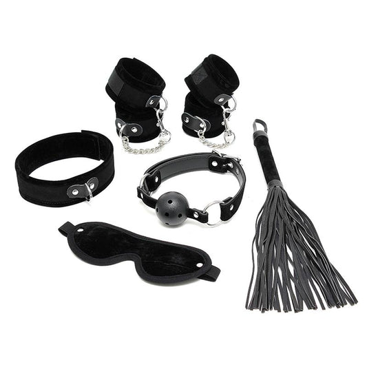 BONDAGE PLAY - SET DE BONDAGE 6 PIEZAS NEGRO