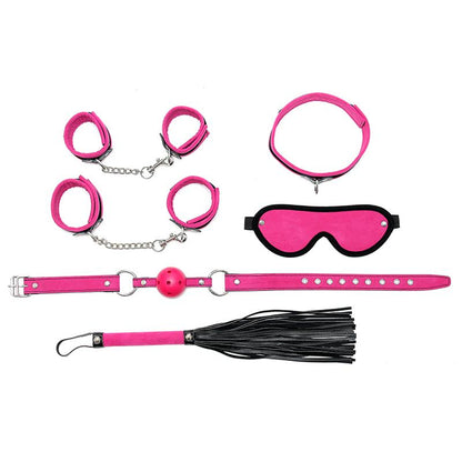 BONDAGE PLAY - SET DE BONDAGE 6 PIEZAS ROSA
