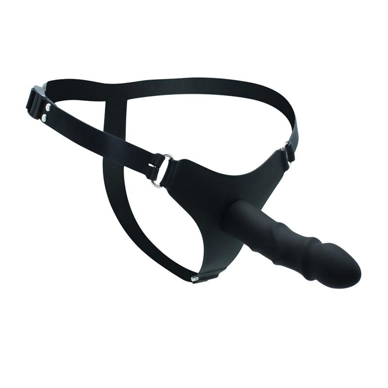 LATEX PLAY - ARNÉS CON DILDO SILICONA 14 CM