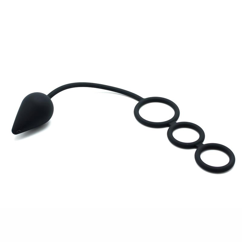 LATEX PLAY - PLUG CON ANILLOS PENE SILICONA
