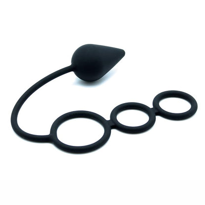LATEX PLAY - PLUG CON ANILLOS PENE SILICONA