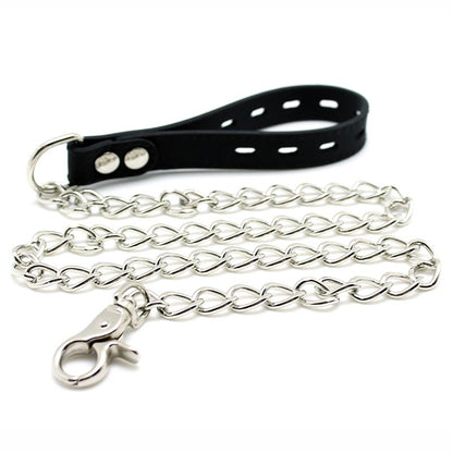 LATEX PLAY - COLLAR CON CORREA SILICONA
