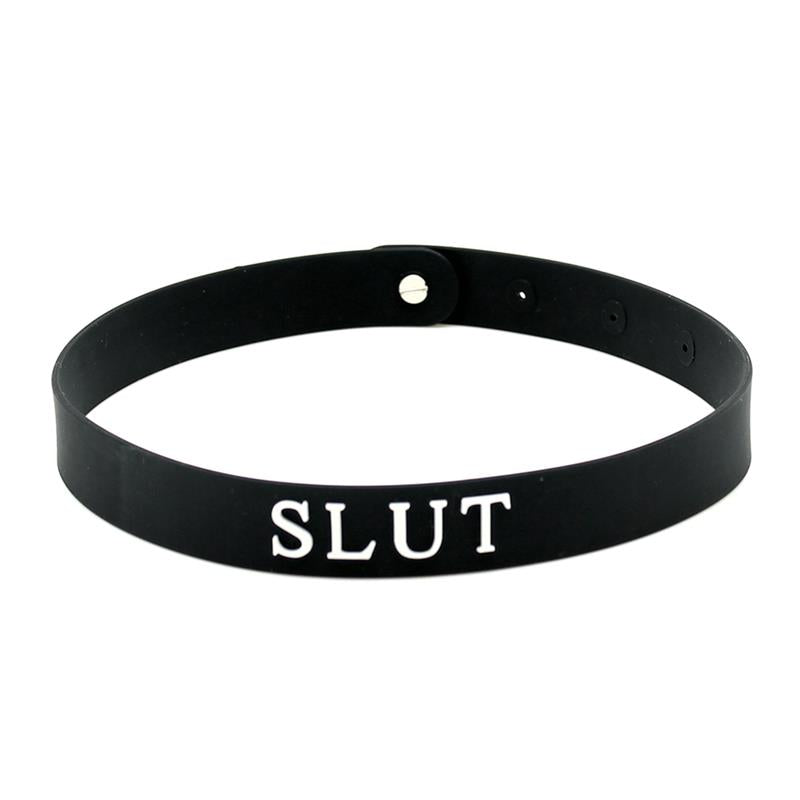 LATEX PLAY - COLLAR (SLUT) SILICONA