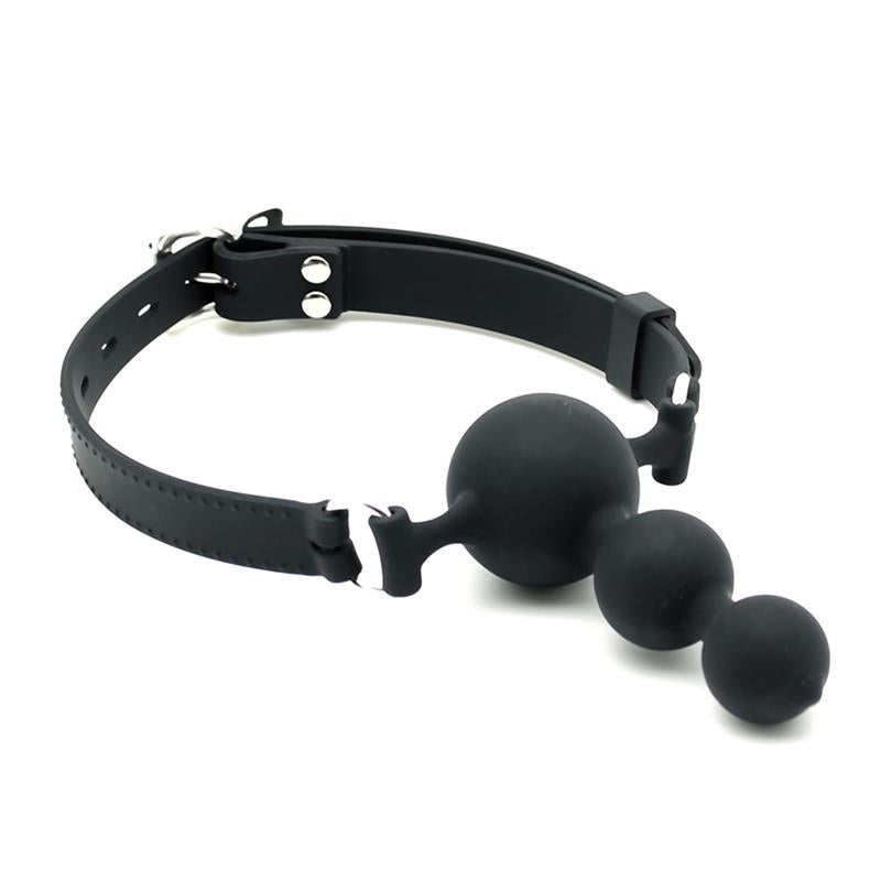 LATEX PLAY - MORDAZA CON PLUG SILICONA