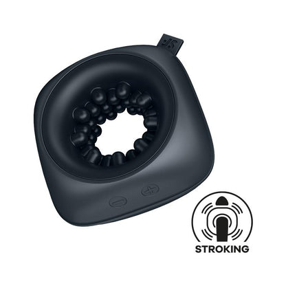 SATISFYER - RING STROKER ANILLO MATURBADOR TAMAÑO VIAJE NEGRO