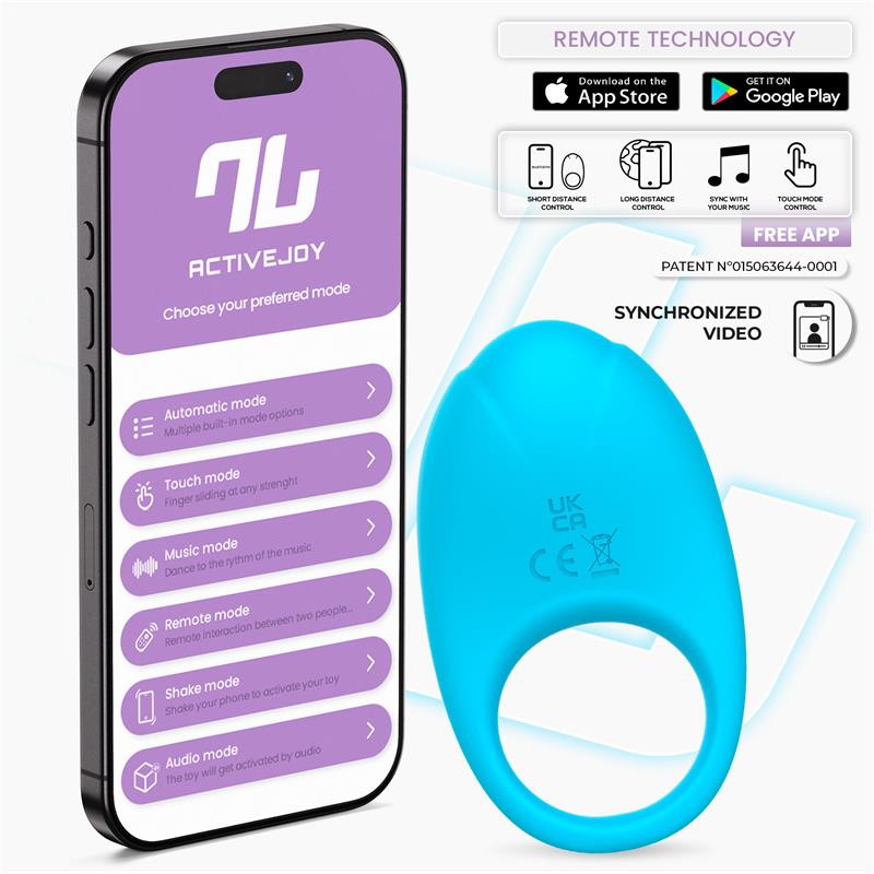 INTOYOU APP SERIES - RINGO ANILLO VIBRADOR CON APP UNIBODY AZUL