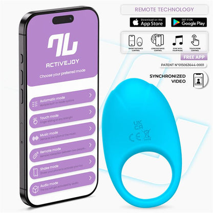 INTOYOU APP SERIES - RINGO ANILLO VIBRADOR CON APP UNIBODY AZUL
