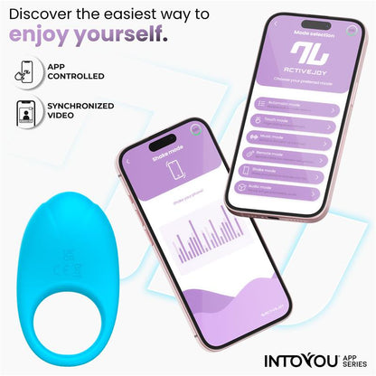 INTOYOU APP SERIES - RINGO ANILLO VIBRADOR CON APP UNIBODY AZUL
