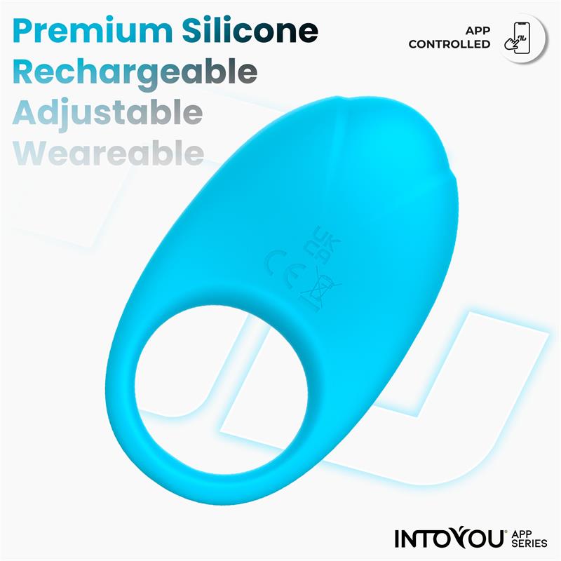 INTOYOU APP SERIES - RINGO ANILLO VIBRADOR CON APP UNIBODY AZUL