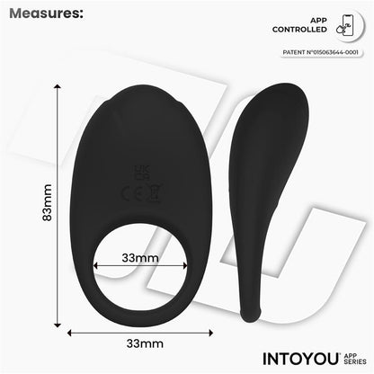 INTOYOU APP SERIES - RINGO ANILLO VIBRADOR CON APP UNIBODY NEGRO