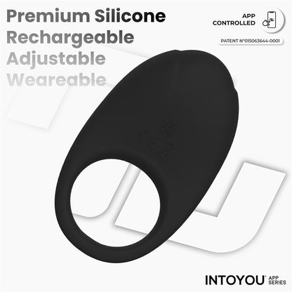 INTOYOU APP SERIES - RINGO ANILLO VIBRADOR CON APP UNIBODY NEGRO