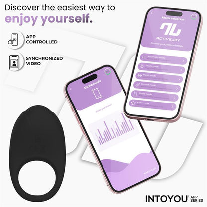INTOYOU APP SERIES - RINGO ANILLO VIBRADOR CON APP UNIBODY NEGRO
