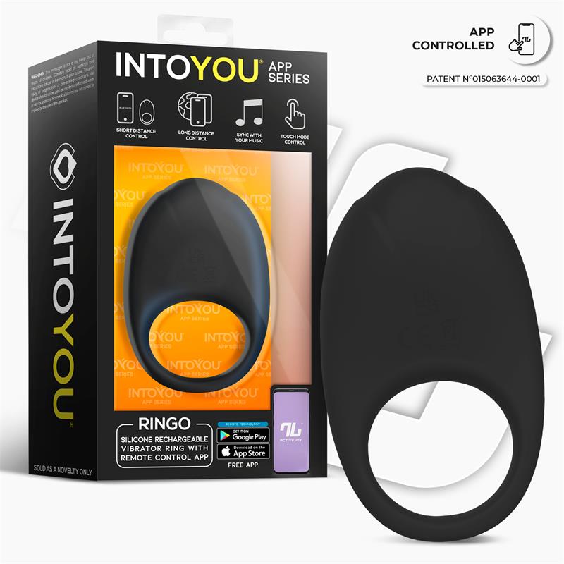 INTOYOU APP SERIES - RINGO ANILLO VIBRADOR CON APP UNIBODY NEGRO