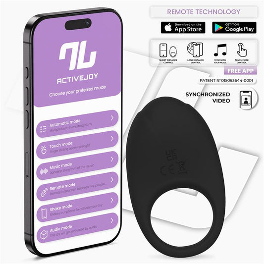 INTOYOU APP SERIES - RINGO ANILLO VIBRADOR CON APP UNIBODY NEGRO
