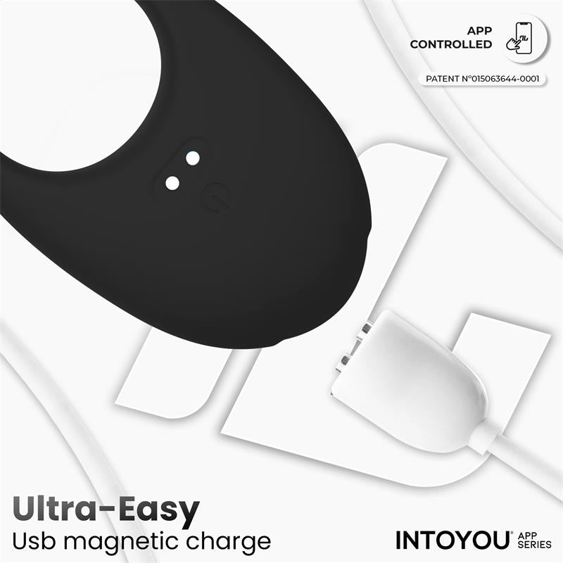 INTOYOU APP SERIES - RINGO ANILLO VIBRADOR CON APP UNIBODY NEGRO