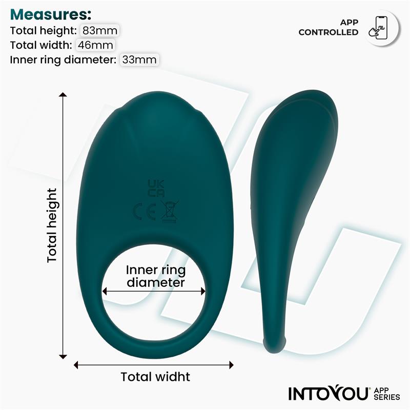 INTOYOU APP SERIES - RINGO ANILLO VIBRADOR CON APP UNIBODY VERDE