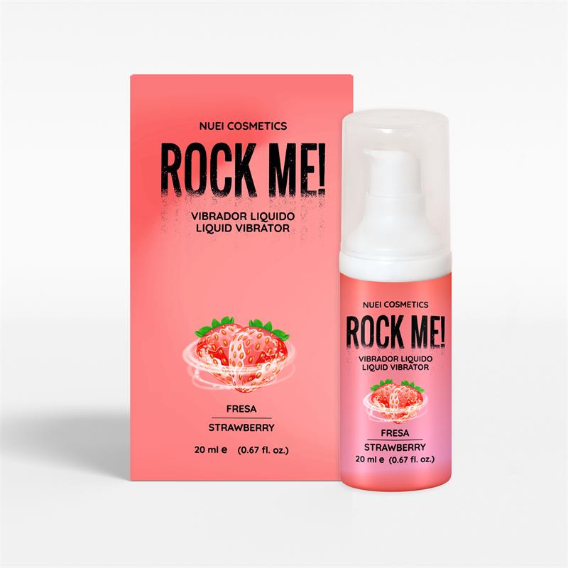 NUEI COSMETICS - ROCK ME! VIBRADOR LÍQUIDO FRESA 20 ML