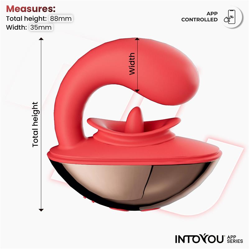 INTOYOU APP SERIES - RONDY ESTIMULADOR CON VIBRACIÓN Y LENGUA CON APP