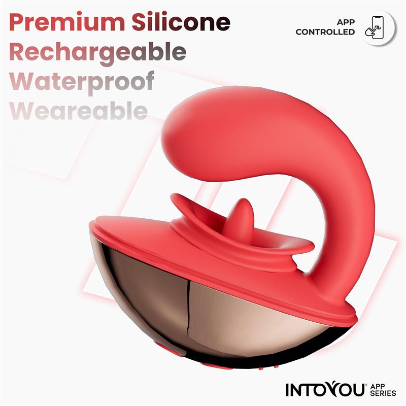 INTOYOU APP SERIES - RONDY ESTIMULADOR CON VIBRACIÓN Y LENGUA CON APP