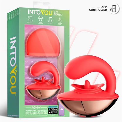 INTOYOU APP SERIES - RONDY ESTIMULADOR CON VIBRACIÓN Y LENGUA CON APP