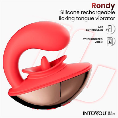 INTOYOU APP SERIES - RONDY ESTIMULADOR CON VIBRACIÓN Y LENGUA CON APP