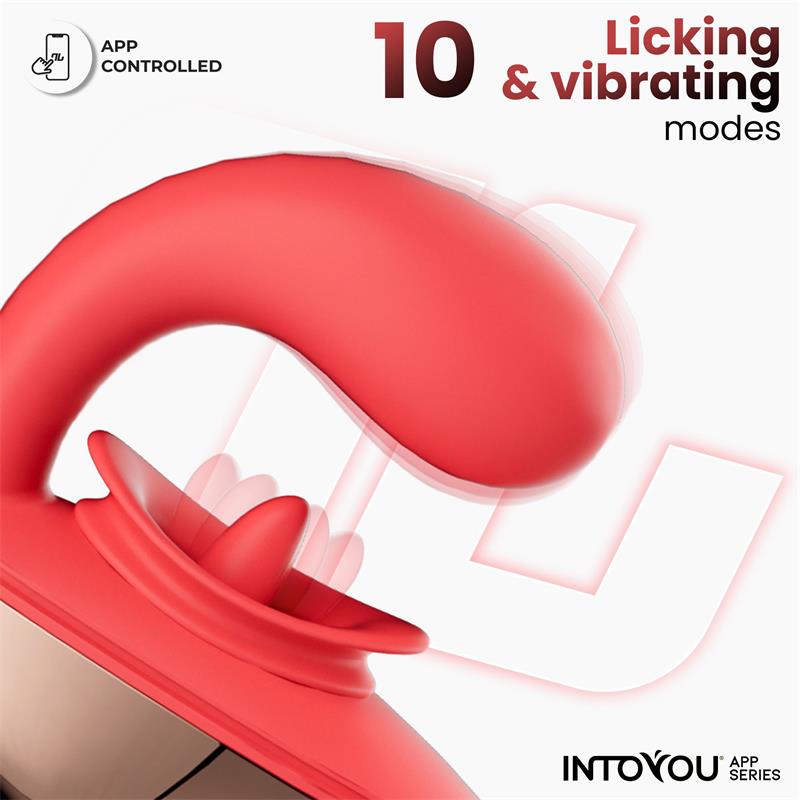 INTOYOU APP SERIES - RONDY ESTIMULADOR CON VIBRACIÓN Y LENGUA CON APP