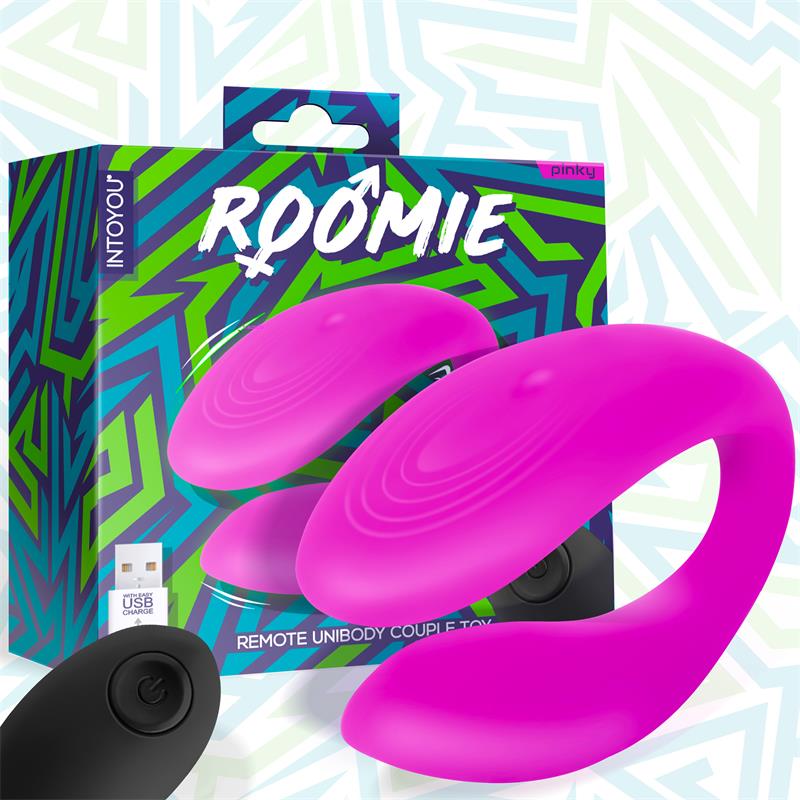 INTOYOU - ROOMIE VIBRADOR PARA PAREJAS SILICONA LÍQUIDA UNIBODY CONTROL REMOTO USB