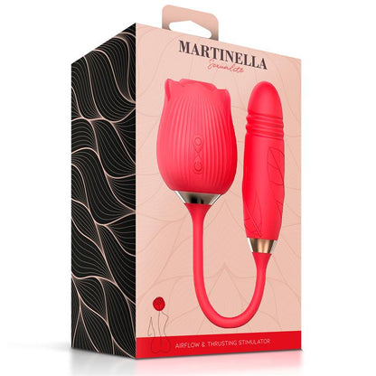 MARTINELLA - ROSA CON SUCCIÓN CON HUEVO CON THRUSTING USB