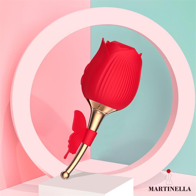MARTINELLA - ROSA CON SUCCIÓN Y MARIPOSA CON VIBRACIÓN