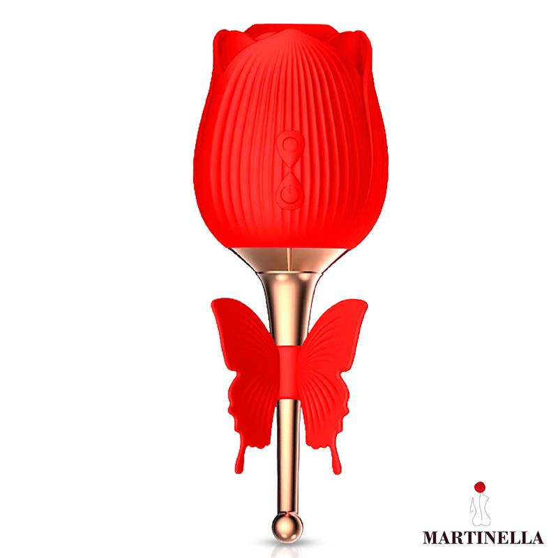 MARTINELLA - ROSA CON SUCCIÓN Y MARIPOSA CON VIBRACIÓN