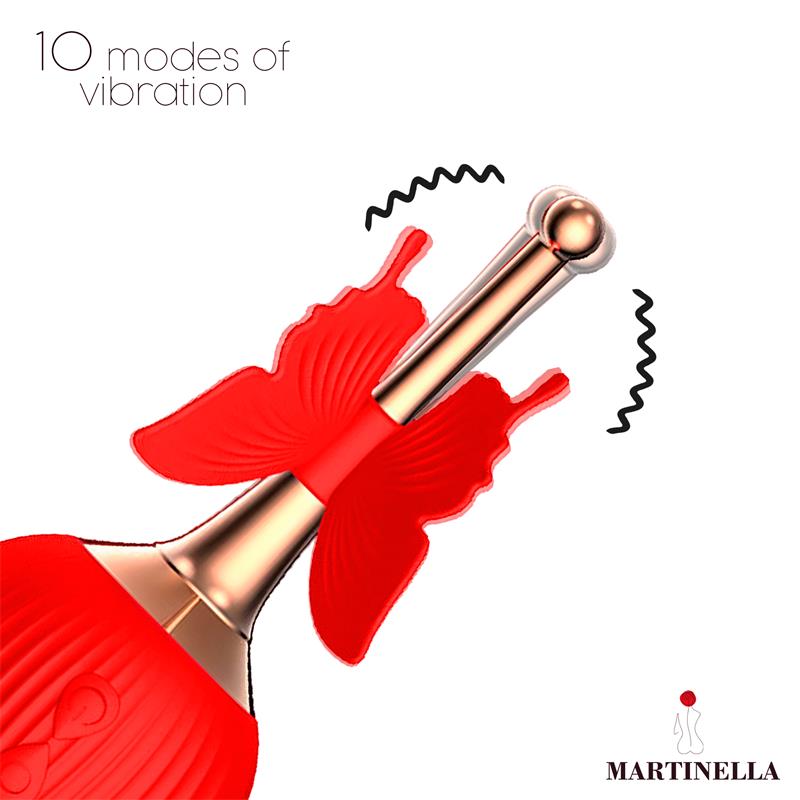 MARTINELLA - ROSA CON SUCCIÓN Y MARIPOSA CON VIBRACIÓN