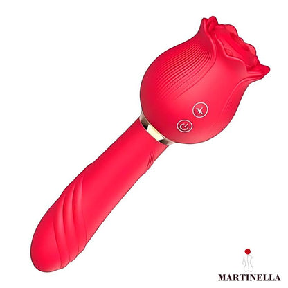 MARTINELLA - ROSA CON SUCCION Y VIBRADOR 2 EN 1