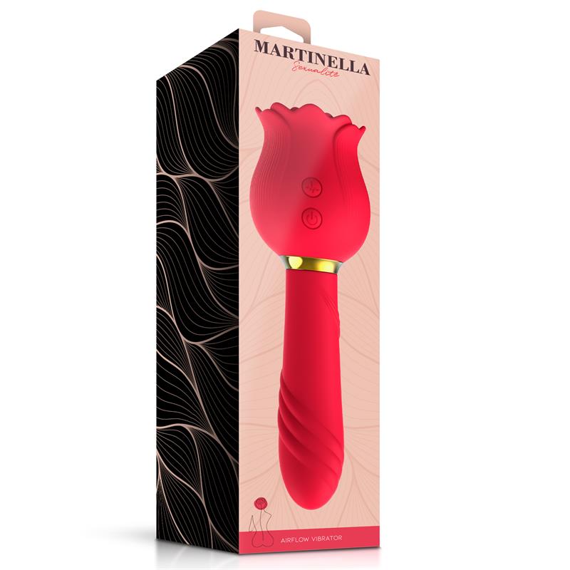 MARTINELLA - ROSA CON SUCCION Y VIBRADOR 2 EN 1
