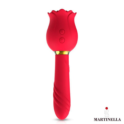 MARTINELLA - ROSA CON SUCCION Y VIBRADOR 2 EN 1