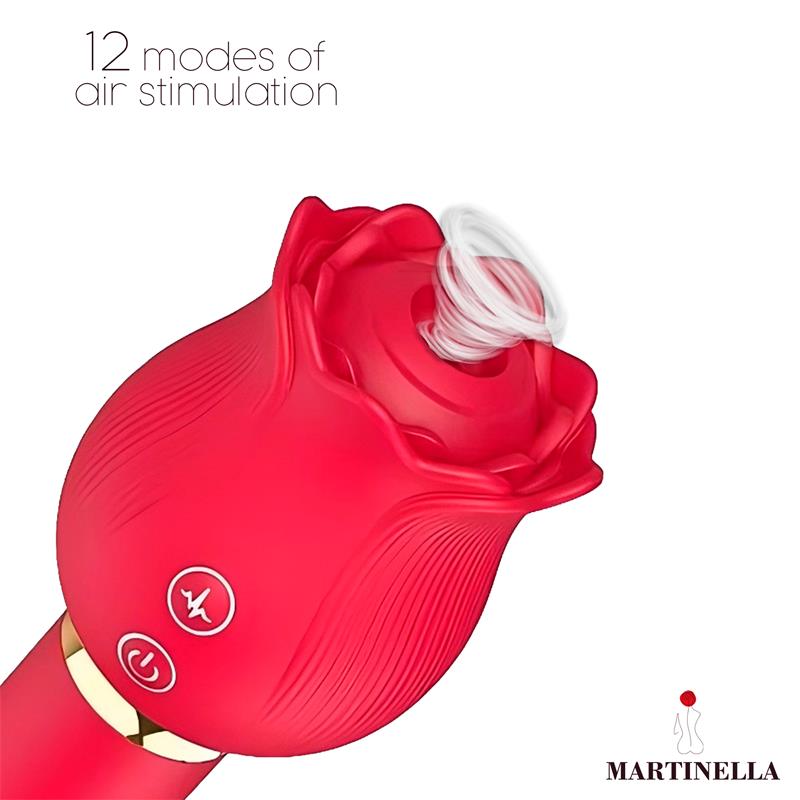 MARTINELLA - ROSA CON SUCCION Y VIBRADOR 2 EN 1