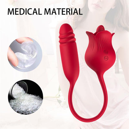 URBAN SKY - ROSA VIBRADORA CON LICKING Y THRUSTING USB