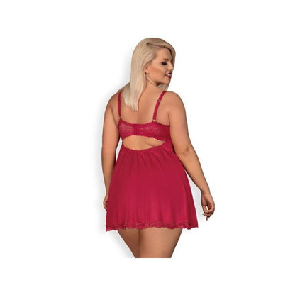 OBSESSIVE - ROSALYNE BABYDOLL Y TANGA ROJO TALLA S/M